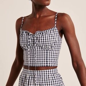 A&F Tie-Front Poplin Cami Top